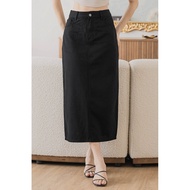 Dear Lyla Jennie Denim Midaxi Skirt (Black)