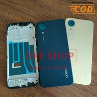 Backdoor Casing Fullset Oppo A17K CPH2471 Bekdor + Frame Lcd Middle Bone Kesing Full set Opo A17k