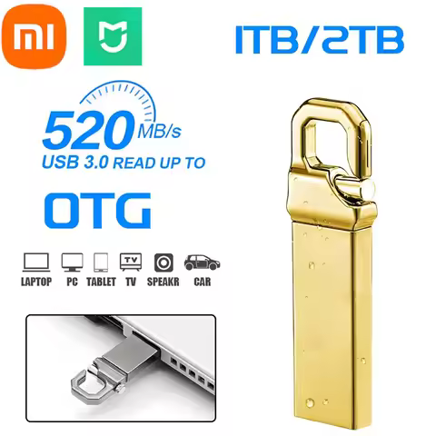 Xiaomi MIJIA 2TB USB3.0 Metal USB Flash Drive High Speed Pendrive 1TB Portable USB Pen Drive Waterpr