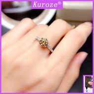 [GRA]Fashion Luxury Pt950 Moissanite Open Ring