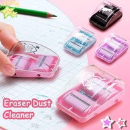 LANJ Eraser Dust Cleaner Students With Cute Eraser Manual Creative Stationery Desktop Vacuum Cleaner