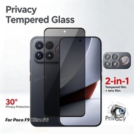 2in1 Screen Protector for Poco  F9 Ultra 5G F9Ultra Privacy Tempered Glass Camera Lens Soft Fibre Gl