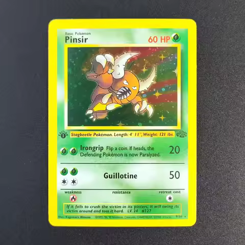 Proxy Pokemon Card EN Gym Challenge 1st Pinsir 9/64 Super Rare Collectibles Card Single Classic Anim