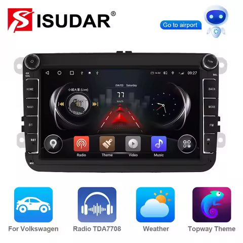 ISUDAR 8" android radio Car Multimedia player For VW Passat Golf MK5 MK6 Jetta Polo Touran Seat Shar