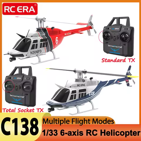 C138 RC Helicopter 1/33 6-axis RTF 2.4G Gyro Stabilized Altitude Hold Multiple Flight Modes 3D Roll 
