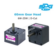 SPG Motor S6DA250B1 S6DA3B1 S6DA7.5B1 S6DA7.5M 60mm 6W – 25W Gear Head Gear Box