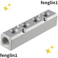 FENG 4 Channel Air Exhaust Splitter, Aluminum Silver High Flow Aluminum Exhaust Air Distributor, Durable C-type 4 Channel C-type Connector Worker