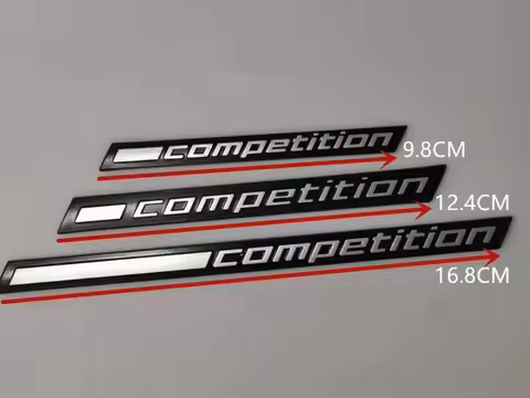1X COMPETITION Bar Underlined Emblem for Thunder Edition M1 M2 M3 M4 M5 M6 M7 M8 X3M X4M X5M X6M Car