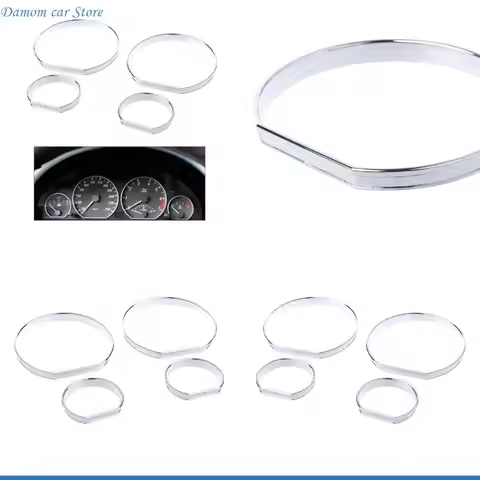 A2UC Chrome Gauge Rings Bezel Trim Speedometer AC M-Tech For E46 for M