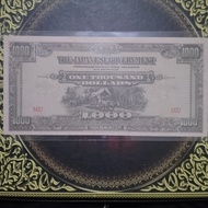 Uang Pendudukan Jepang di Malaya 1000 dollar 1942 xf