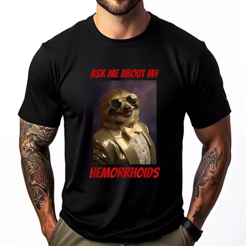 Unhinged Cringe Funny Hemorrhoids Inappropriate Embarrassing Graphic Tees Man Clothes Tshirts Valent
