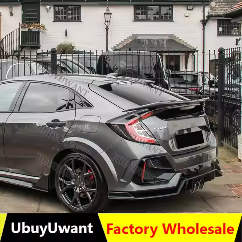 For Honda hatchback Civic FK7 2016-2021 ABS Plastic Rear Wing Lip Spoiler