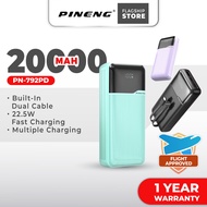 [NEW] Pineng PN-792PD 22.5W Fast Charge 20000mAh Powerbank Built in Cables PN792 Pineng Powerbank