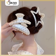 Korean Polka Dot Star Cloud Ribbon Clip Hair Accessories Jedai Jumbo Square Ellipse Dot Women Hair C