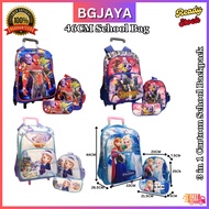 46cm Inch 3 in 1 Cartoon School Backpack Kids Waterproof Bagpack Trolley Beg Sekolah (BGJAYA)