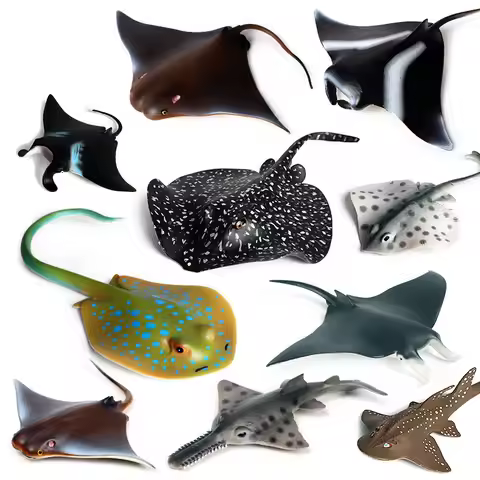 Oenux Simulated Manta Ray Skate Eagle Ray Batfish Models Realistic Ocean Animal Collectibles Educati