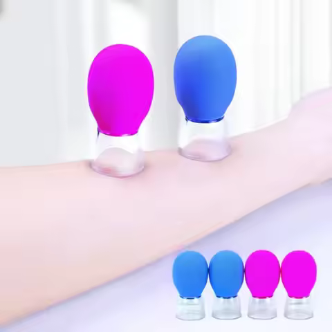 NEW Silicone Vacuum Cupping Jar Cellulite Massage For Face Acupuncture Hijama Suction Vacuum Tank Sl