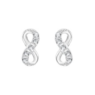 PRIMA ต่างหูเพชรน้ำ 99 ตัวเรือน 18K Infinity Love Collection 105E1514-01