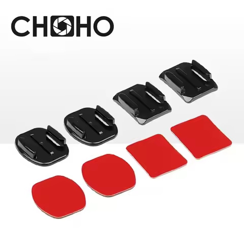 Adhesive Mounts Sticker Sticky Flat Curved Mount Helmet Surfboard Riding For Gopro Hero 12 11 DJI OS