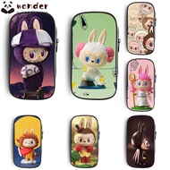 WONDER Labubu Pencil Bag, Water Proof Cute Cartoon Pencil Cases,  Large Capacity Stationery Bag for Labubu