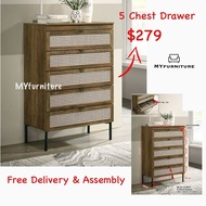 MYFURNITURE 5 Chest Drawer Cabinet