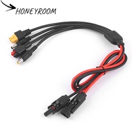 HONEYROOM  Panel Extension Cable, MC4 to DC5521 7909 XT60 Female Connector 1m Length  Wire, Connecto