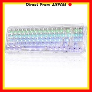 YUNZII X71 Mechanical Gaming Keyboard Transparent Keycap 71 Keys 68% Layout Wireless Hot Swap Compat