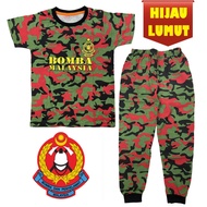 (7-11Y) BOMBA HIJAU LUMUTCotton Kids Pajamas - Sleepwear Boy Baju Tidur Budak Kanak Lelaki Pakaian Seragam Badan Uniform