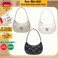 ML Calf Classic Monogram Embossed Hobo Bag 3ABQM016N Black / White / Gray