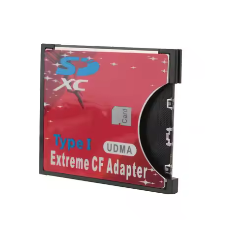 New SD To CF Card Sleeve Supports Wireless WIFI SD Card Type I Adapter SLR Camera Red