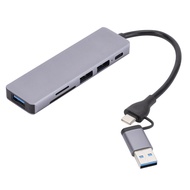 Type-c Expansion dock HUB Hub USB3.0Multi-functional card reader SD/TF 6Combination1 usb Splitter