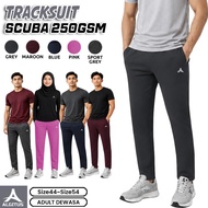 (BK) TRACKSUIT PREMIUM SCUBA 250GSM ALGITUS BUDAK & DEWASA / SELUAR TRACKSUIT TREK SCUBA SEKOLAH SUK
