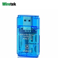 Card Reader USB 2.0 Multi Slot 4-in-1 SD MMC T-Flash Micro SD MS Duo M2 Card