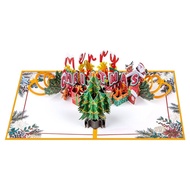 POP Christmas Celebration 3D Popup Cards Christmas 3D Tree Greeting Card Delicate Designs Paper Card