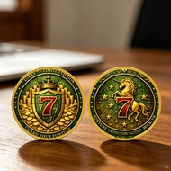 2D HD Game & Anime Unicorn Lucky 777 Themed Limited Edition Lucky Commemorative Coins - Board Game C