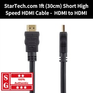 StarTech.com 1ft (30cm) HDMM30CM Short High Speed HDMI Cable HD 4k x 2k HDMI Cable HDMI to HDMI Star