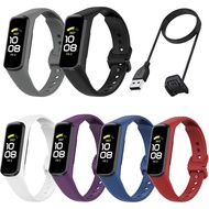 7 PACK Bands & CHARGER Compatible with Samsung Galaxy Fit 2 Band for Women Men, Soft Silicone Replac