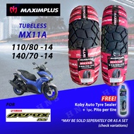Maximplus Tubeless Tires for Yamaha Aerox ( 110/80-14, 140/70-14, 1set ) Front and Rear Tires Free K