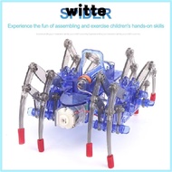 WITTE Robotic Spider Toy, Educational No Soldering Required Electric Robot Spider, DIY Battery Opera