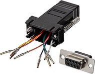 StarTech.com DB9 to RJ45 Modular Adapter - F/F - Serial adapter - DB-9 (F) to RJ-45 (F) - GC98FF, Bl