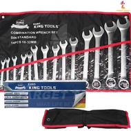 EURO KING TOOLS ประแจแหวนข้างปากตาย 14 ตัวชุด เบอร์ 10-32 MM