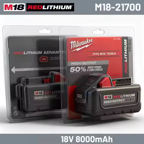 21700 18V XC8.0Ah M18 Milwaukee Cell Rechargeable Battery Fit Milwaukee Tool 48-11-2830 0730-20 High