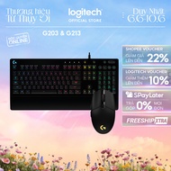 Logitech G213 Gaming Keyboard and Logitech G203 Gaming Mouse Combo - RGB customization, G HUB connec