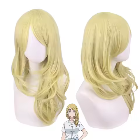 Women Anime Cosplay Tokyo Revengers Emma Sano Cosplay Yellow Long Hair Wig