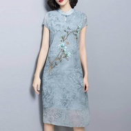 COCOEPPS Summer Dress Cheongsam Daily Life Dress Modern New Style Young Small Fragrance AA