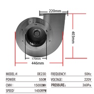 พัดลมคอยล์ทองแดงบริสุทธิ์ พัดลมหอยโข่ง 220V วัสดุเหล็ก ความเร็วสูง (ไม่มีปลั๊ก) มีใบรับรอง CE ของยุโ