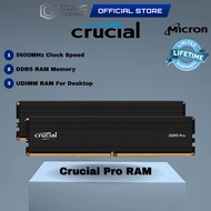 Crucial Pro Desktop RAM 5600 Mhz UDIMM DDR5 RAM Memory (16GB/32GB)