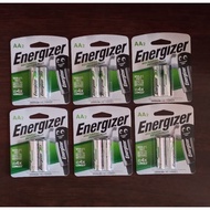 6 CARDS ENERGIZER RECHARGE POWER PLUS AA. 2000 MAH  PRE~ CHARGED  BATTERIES