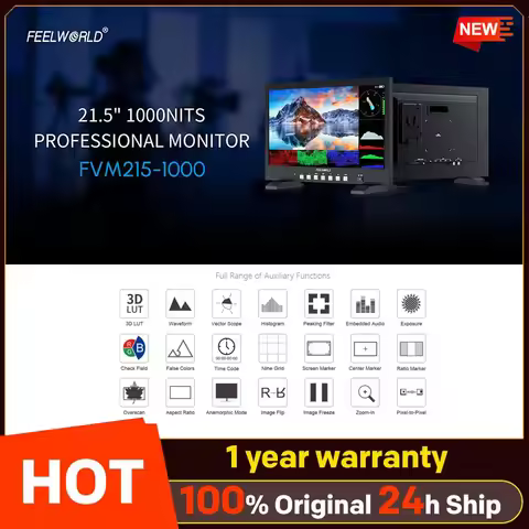 FEELWORLD FVM215-1000 21.5inch Professional Production Broadcast Monitor 1000nit High Brightness Ful