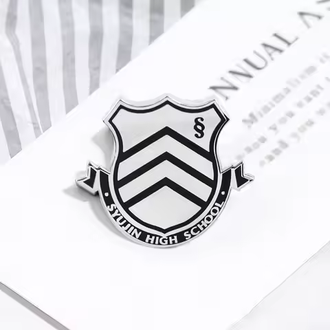 Persona 5 Shujin High School Emblem Enamel Brooch Anime Gaming Collectibles Badge Backpack Clothing 